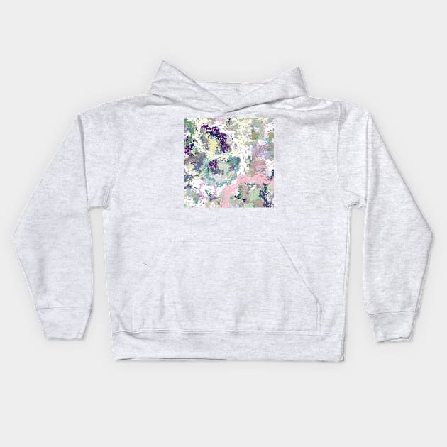 Random Rabbits - abstract dark pastel rabbit pattern Kids Hoodie by aeolia